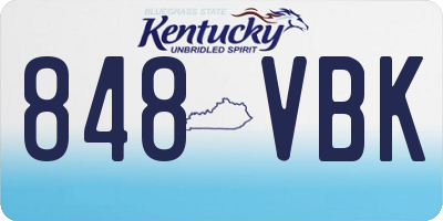KY license plate 848VBK