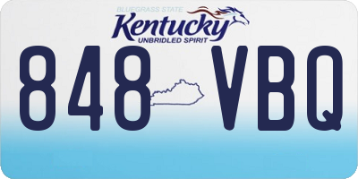 KY license plate 848VBQ