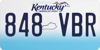 KY license plate 848VBR