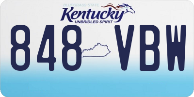 KY license plate 848VBW