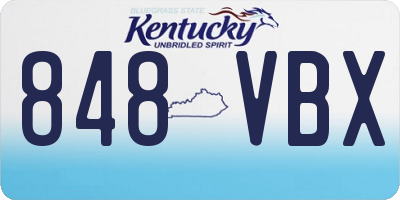 KY license plate 848VBX