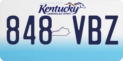 KY license plate 848VBZ
