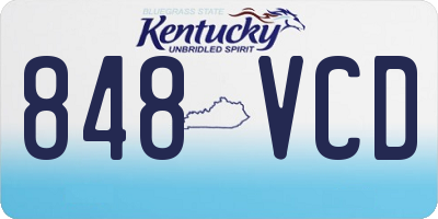 KY license plate 848VCD