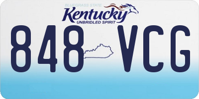 KY license plate 848VCG