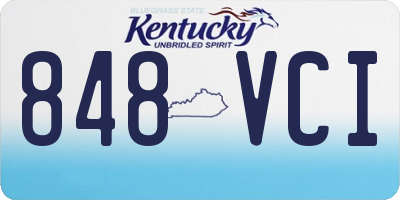 KY license plate 848VCI
