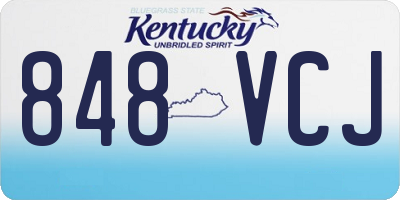 KY license plate 848VCJ