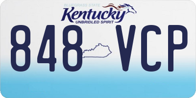 KY license plate 848VCP
