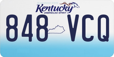 KY license plate 848VCQ