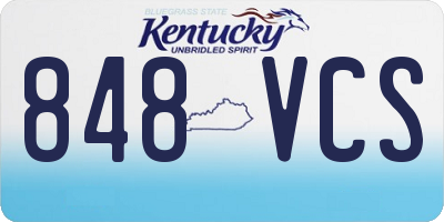 KY license plate 848VCS