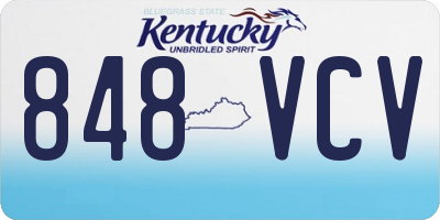 KY license plate 848VCV