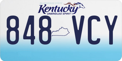 KY license plate 848VCY