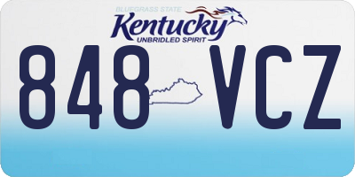 KY license plate 848VCZ