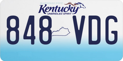 KY license plate 848VDG