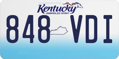 KY license plate 848VDI
