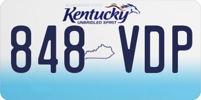 KY license plate 848VDP