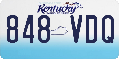 KY license plate 848VDQ