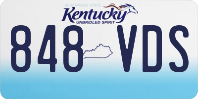 KY license plate 848VDS