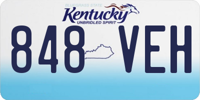 KY license plate 848VEH