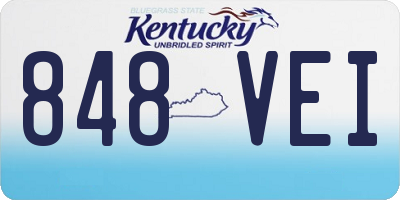 KY license plate 848VEI
