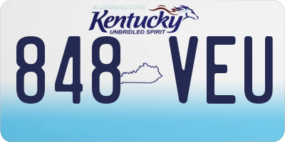 KY license plate 848VEU