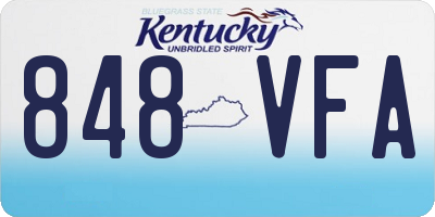 KY license plate 848VFA