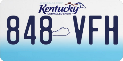 KY license plate 848VFH