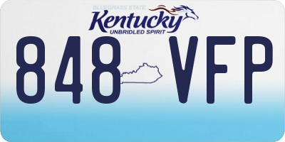 KY license plate 848VFP