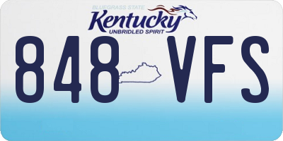 KY license plate 848VFS