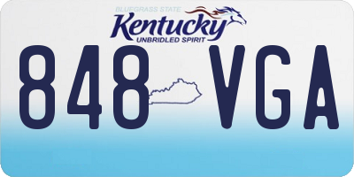 KY license plate 848VGA