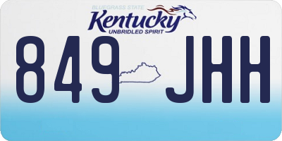 KY license plate 849JHH
