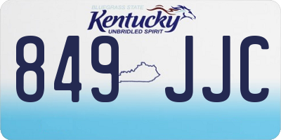 KY license plate 849JJC
