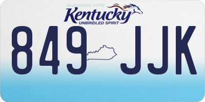 KY license plate 849JJK