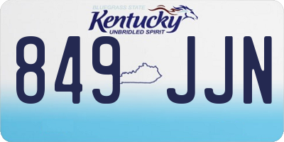 KY license plate 849JJN