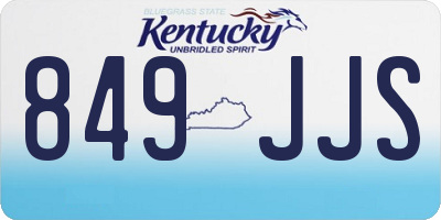 KY license plate 849JJS