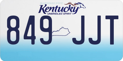 KY license plate 849JJT
