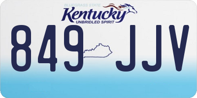 KY license plate 849JJV