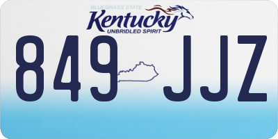 KY license plate 849JJZ