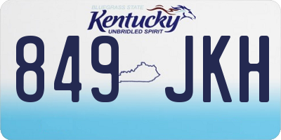 KY license plate 849JKH