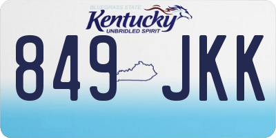 KY license plate 849JKK