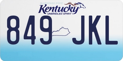 KY license plate 849JKL