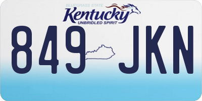 KY license plate 849JKN