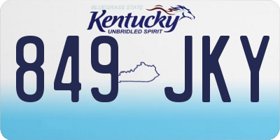 KY license plate 849JKY