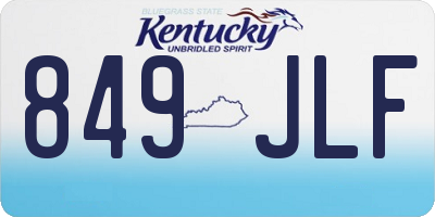 KY license plate 849JLF