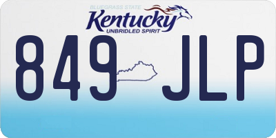 KY license plate 849JLP
