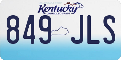 KY license plate 849JLS