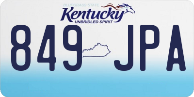 KY license plate 849JPA