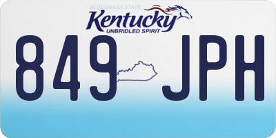KY license plate 849JPH