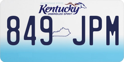 KY license plate 849JPM