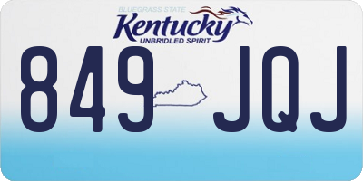 KY license plate 849JQJ