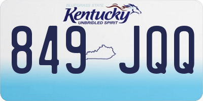 KY license plate 849JQQ